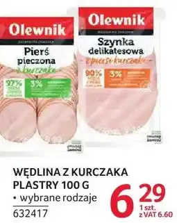 Selgros Wędlina z kurczaka plastry 100 g wybrane rodzaje oferta