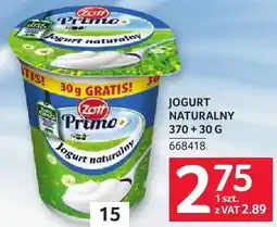 Selgros Jogurt naturalny 370+30g Zott oferta