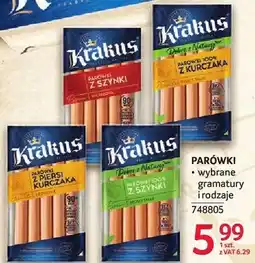 Selgros Parówki Krakus wybrane gramatury i rodzaje oferta