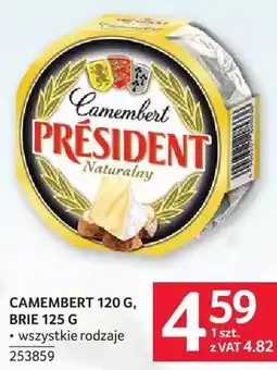 Selgros Camembert 120g Brie 125g President oferta