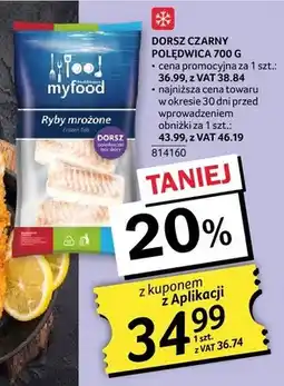 Selgros Dorsz czarny polędwica 700g Myfood oferta