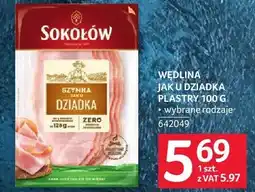 Selgros Wędlina szynka jak u dziadka plastry Sokołów oferta