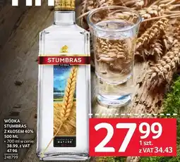 Selgros Wódka Stumbras z kłosem 40% oferta