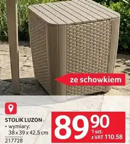 Selgros Stolik Luzon ze schowkiem wymiary 38x39x43,5 cm oferta