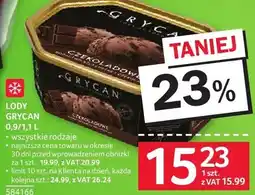 Selgros Lody Grycan różne rodzaje 0.9/1 l oferta