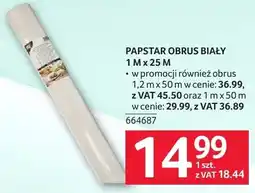 Selgros Obrus biały Papstar 1 M x 25 M oferta