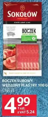 Selgros Boczek surowy wędzony plastry Sokołów oferta