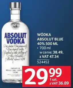 Selgros Wódka Absolut Blue 40% oferta