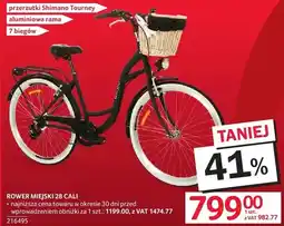 Selgros Rower miejski 28 cali aluminiowa rama 7 biegów przerzutki Shimano Tourney oferta