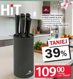 Selgros Komplet noży w bloku Gerlach Smart Black 5 części oferta