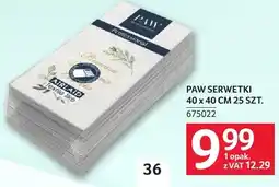 Selgros Serwetki PAW 40 x 40 CM 25 SZT oferta