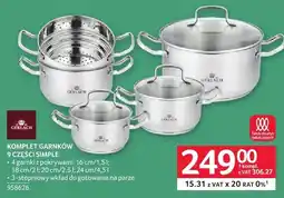 Selgros Komplet garnków 9 części SIMPLE GERLACH oferta