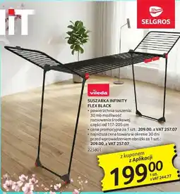 Selgros Suszarka Infinity Flex Black Vileda oferta