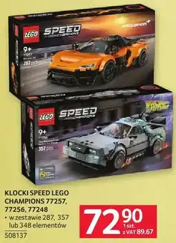 Selgros Klocki SPEED LEGO CHAMPIONS McLaren lub DeLorean 77256, 77248 oferta
