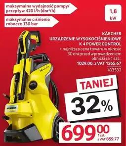 Selgros Urządzenie wysokociśnieniowe K 4 POWER CONTROL KÄRCHER oferta