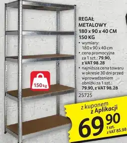 Selgros Regał metalowy 180 x 90 x 40 cm oferta
