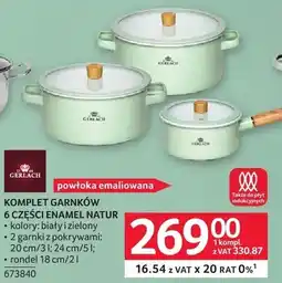 Selgros Komplet garnków 6 części ENAMEL NATUR GERLACH oferta