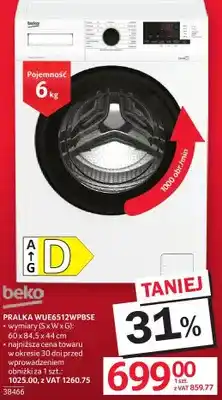Selgros Pralka BEKO WUE6512WPBSE oferta