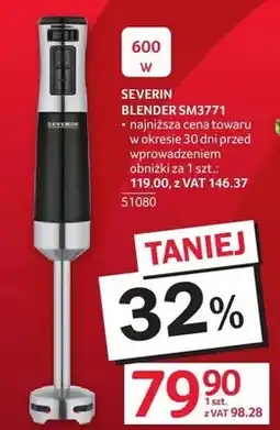 Selgros Blender ręczny Severin SM3771 600W oferta