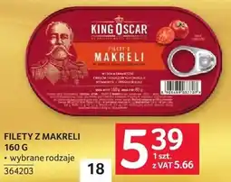 Selgros Filety z makreli King Oscar oferta