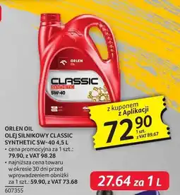 Selgros Olej silnikowy Orlen Oil Classic 10W-40 4.5L z kuponem z Aplikacji oferta