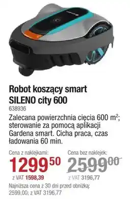 Selgros Robot koszący smart Gardena Sileno city 600 oferta
