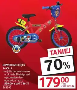 Selgros Rower dziecięcy 14 cali oferta