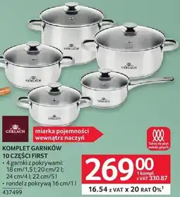 Selgros Komplet garnków 10 części FIRST GERLACH oferta