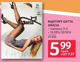 Selgros Rajstopy Gatta Gracja rozmiar 2-5 15 DEN, 20 DEN oferta