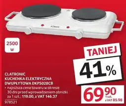 Selgros Kuchenka elektryczna dwupłytowa Clatronic DKP 3028CB 2500W oferta