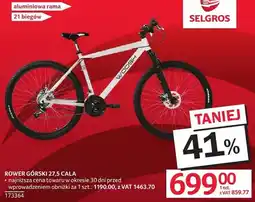 Selgros Rower górski 27,5 cala aluminiowa rama 21 biegów oferta