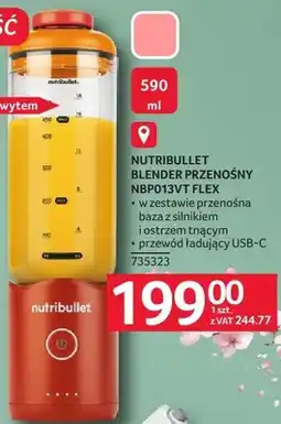 Selgros Blender przenośny NUTRIBULLET NBP013VT FLEX oferta