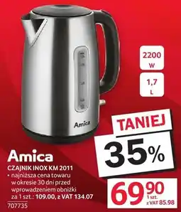 Selgros Czajnik Amica Inox KM 2011 1,7L 2200W oferta