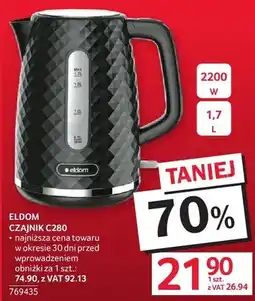 Selgros Czajnik Eldom C280 1,7L 2200W oferta
