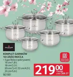 Selgros Komplet garnków 10 części Rocca oferta