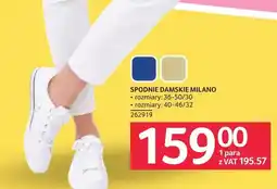 Selgros Spodnie damskie MILANO, rozmiary 36-50/30, rozmiary 40-46/32 oferta