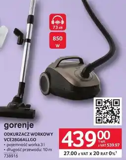 Selgros Odkurzacz workowy VCE28G6ALLGO oferta
