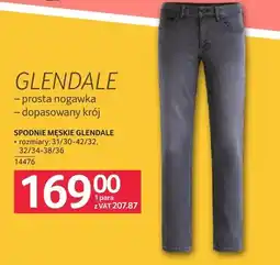 Selgros SPODNIE MĘSKIE GLENDALE prosta nogawka dopasowany krój oferta