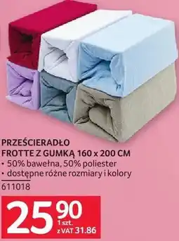 Selgros Prześcieradło frotte z gumką 160 x 200 CM oferta