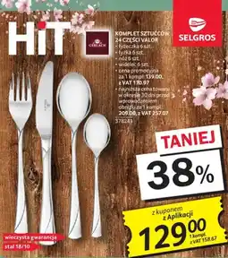 Selgros Komplet sztućców Gerlach Valor 24 części oferta