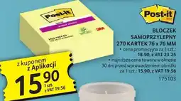 Selgros Bloczek BLOCZEK SAMOPRZYLEPNY 270 KARTEK 76 x 76 MM POST-IT 175103 oferta