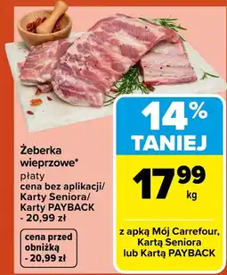 Carrefour Żeberka wieprzowe Carrefour oferta