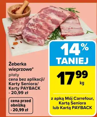 Carrefour Żeberka wieprzowe Carrefour oferta
