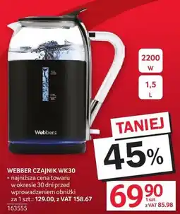 Selgros Czajnik Webber WK30 1,5L 2200W oferta