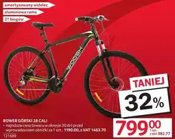 Selgros Rower górski 28 cali aluminiowa rama 21 biegów amortyzowany widelec oferta