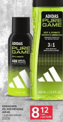 Selgros Dezodorant ADIDAS MEN żel pod prysznic Pure Game oferta