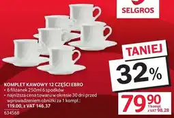 Selgros Komplet kawowy 12 części EBRO oferta
