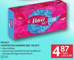 Selgros Chusteczki higieniczne Velvet 120 szt oferta