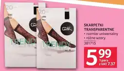Selgros Skarpetki transparentne rozmiar uniwersalny różne wzory oferta