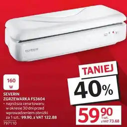 Selgros Zgrzewarka Severin FS3604 160W oferta